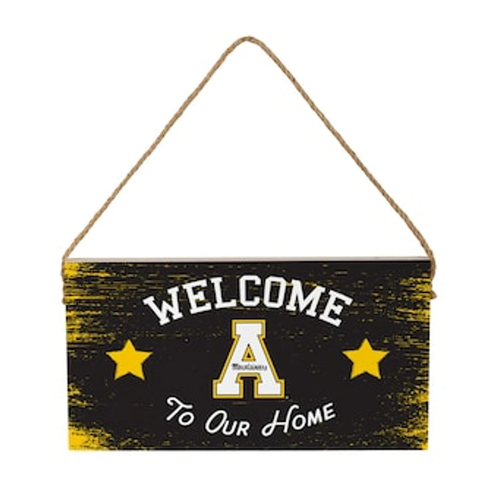 Appalachian State Mountaineers 6" x 11" Welcome Home Wood Wall Sign with Rope Hanger