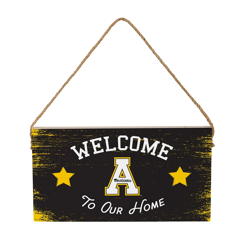Appalachian State Mountaineers 6" x 11" Welcome Home Wood Wall Sign with Rope Hanger