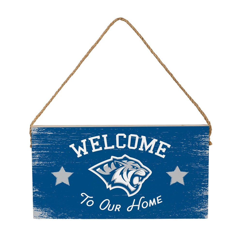 Dakota Wesleyan Univeristy Tigers 6" x 11" Welcome Home Wood Wall Sign with Rope Hanger