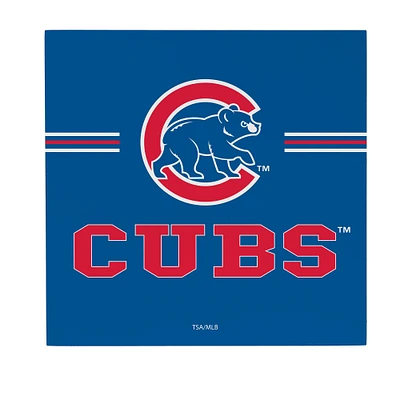 Chicago Cubs 12" x 12" Wood Wall Sign