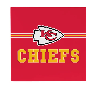 Kansas City Chiefs 12" x 12" Wood Wall Sign