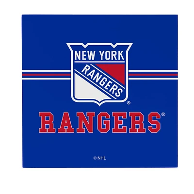 New York Rangers 12" x 12" Wood Wall Sign