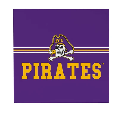 ECU Pirates 12" x 12" Wood Wall Sign
