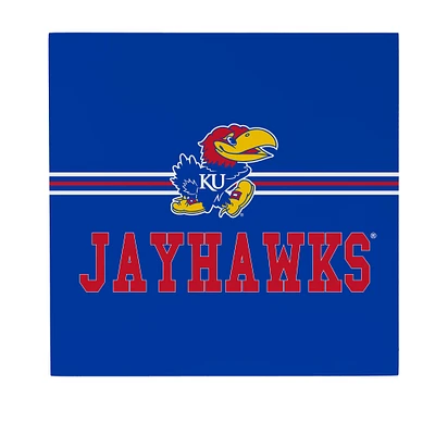 Kansas Jayhawks 12" x 12" Wood Wall Sign