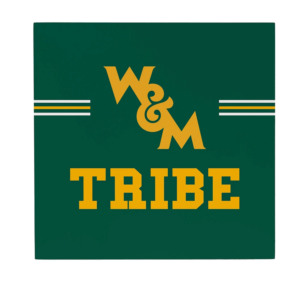 William & Mary Tribe 12" x 12" Wood Wall Sign