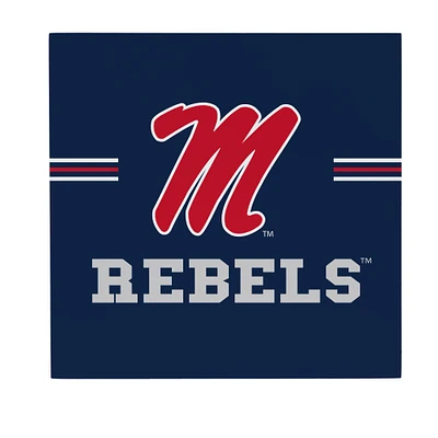 Ole Miss Rebels 12" x 12" Wood Wall Sign