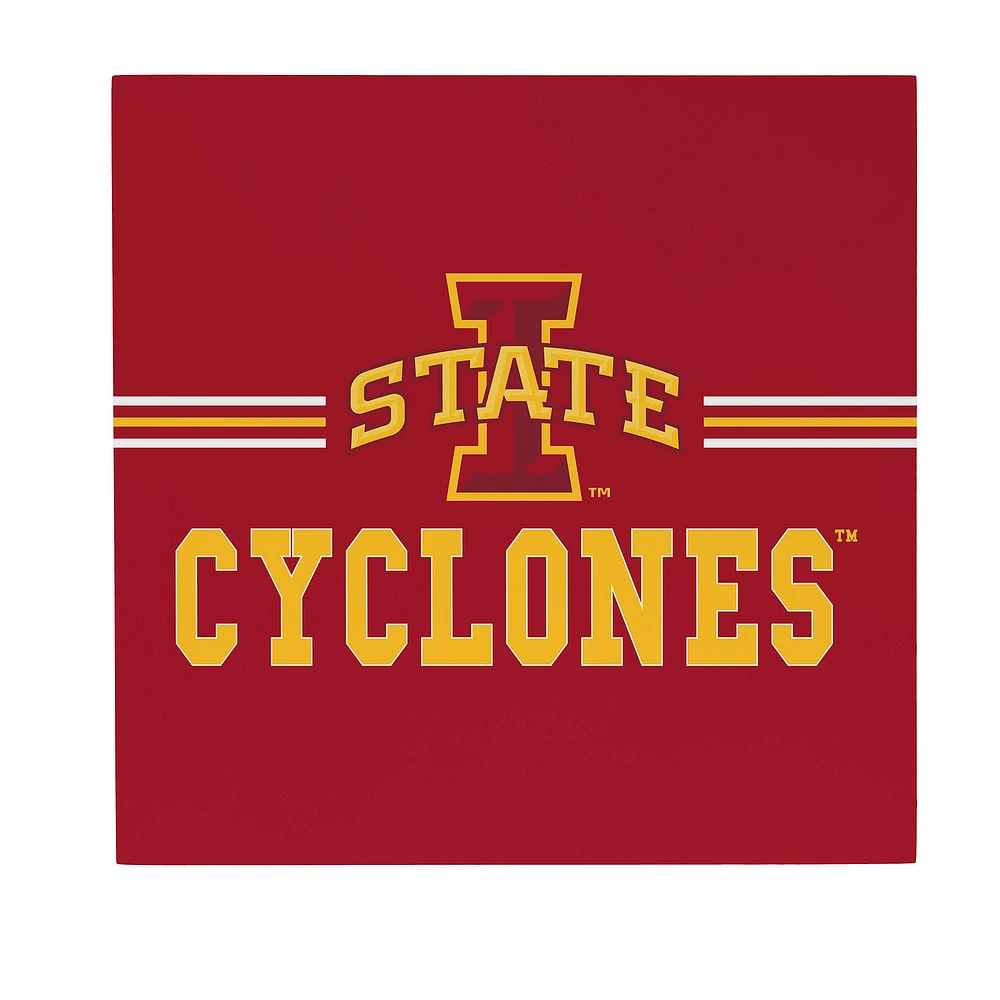 Iowa State Cyclones 12" x 12" Wood Wall Sign