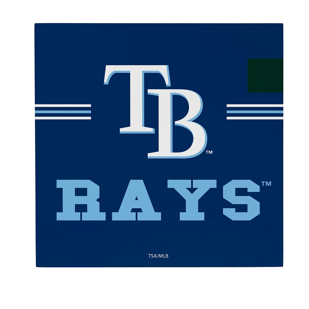 Tampa Bay Rays 12" x 12" Wood Wall Sign