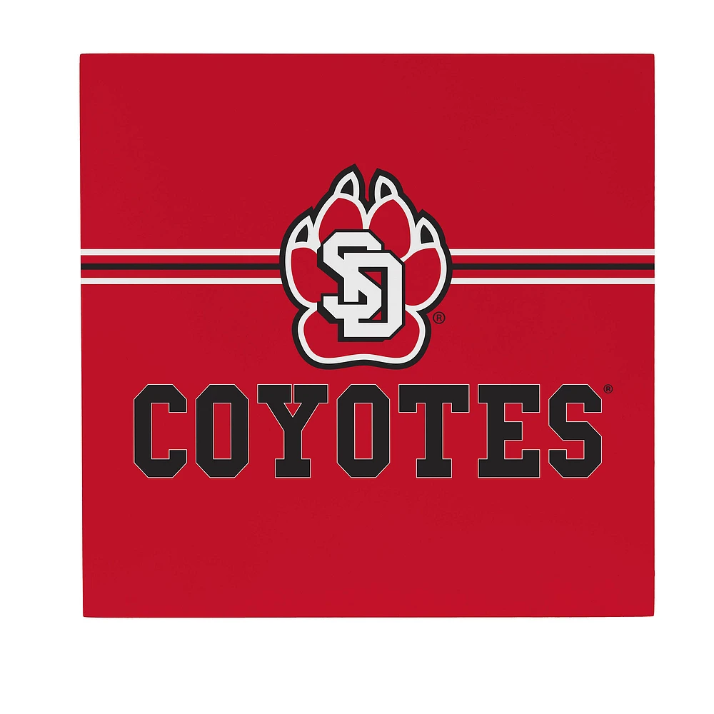 South Dakota Coyotes 12" x 12" Wood Wall Sign