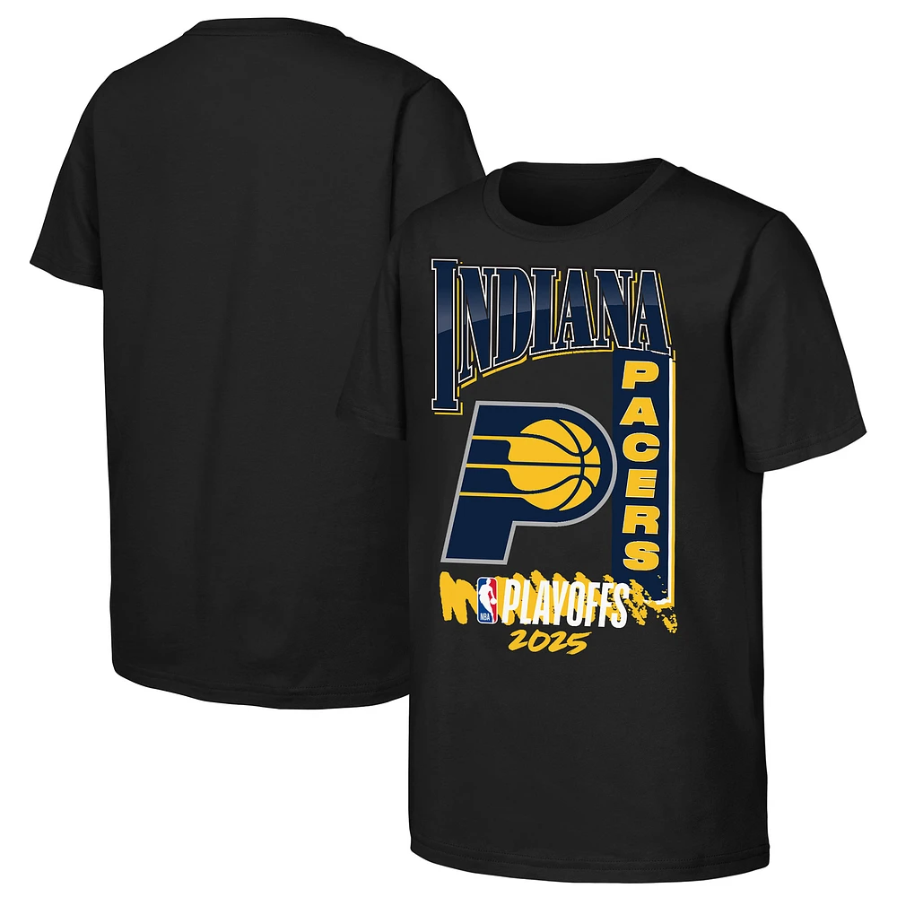 Youth Black Indiana Pacers 2025 NBA Playoffs Hype T-Shirt