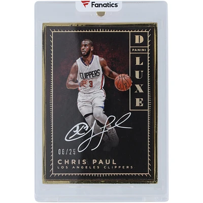 Chris Paul Los Angeles Clippers Autographed 2015-16 Panini Luxe Gold Framed #DLX-CP3 #8/25 Card