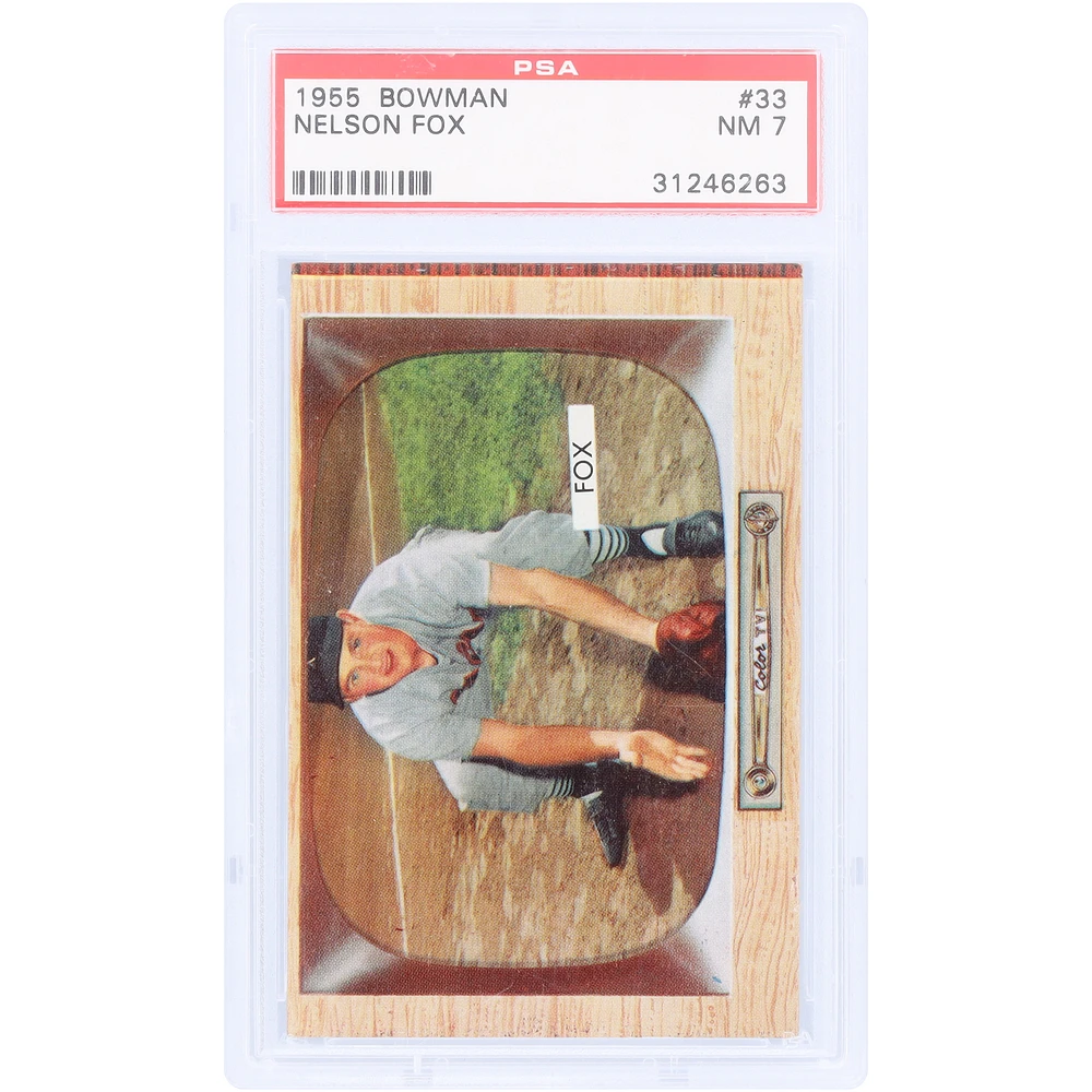 Nelson Fox Chicago White Sox 1955 Bowman #33 PSA Authenticated 7 Card