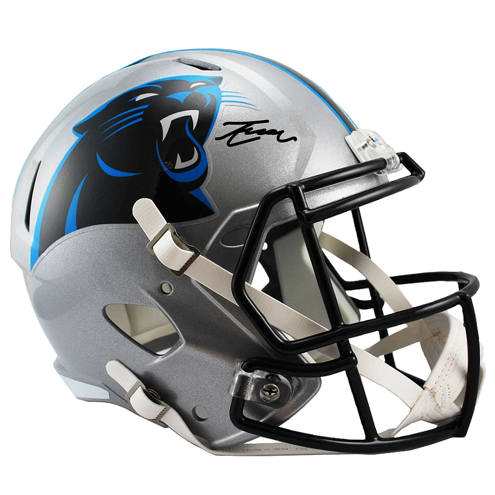 Tetairoa McMillan Carolina Panthers Autographed Riddell Speed Replica Helmet
