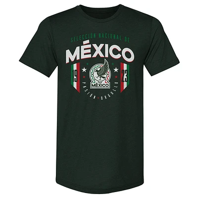 Men's 500 Level Forest Green Mexico National Team 1923 Premium Tri-Blend T-Shirt