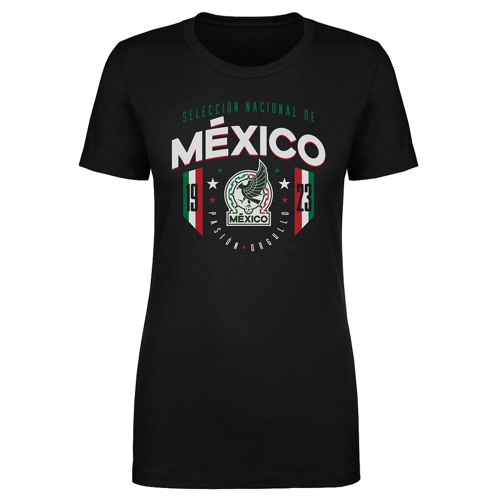 Women's 500 Level Black Mexico National Team 1923 T-Shirt