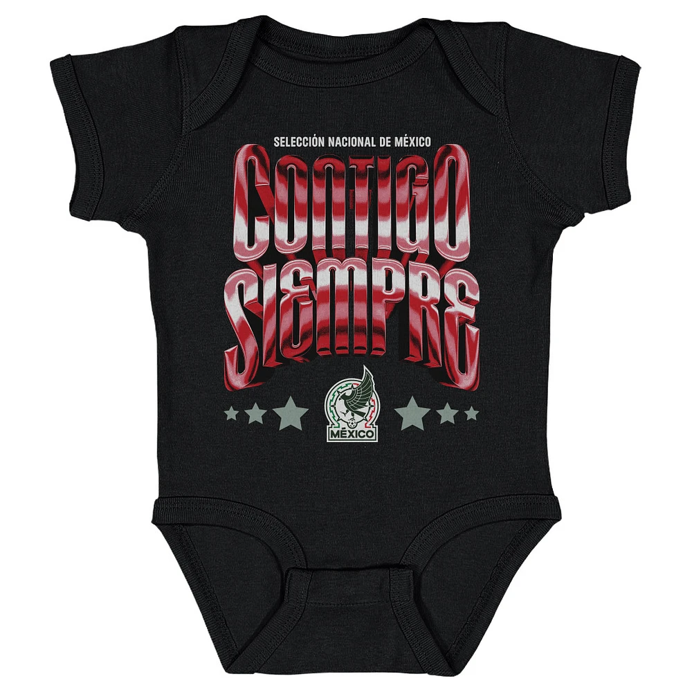 Infant 500 Level Black Mexico National Team Contigo Siempre Bodysuit