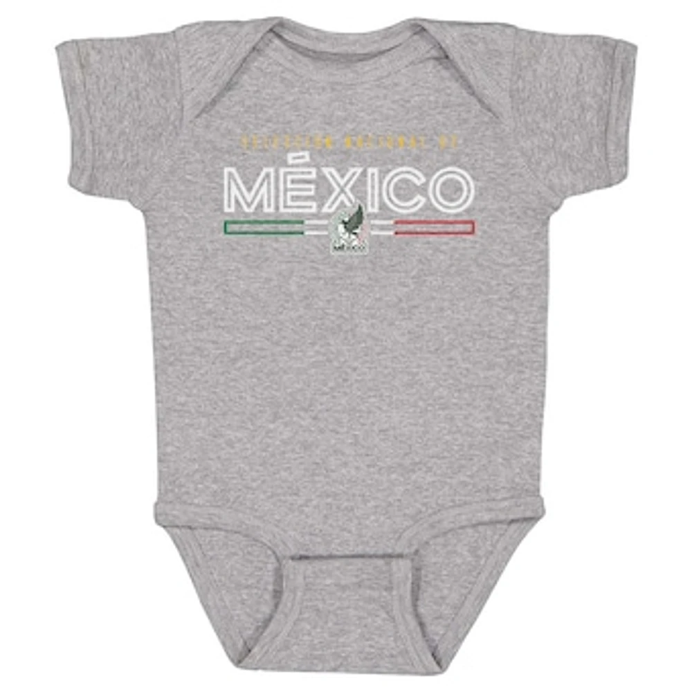 Infant 500 Level Heather Gray Mexico National Team Inline Bodysuit