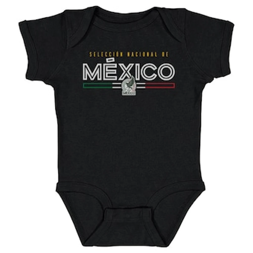 Infant 500 Level Black Mexico National Team Inline Bodysuit