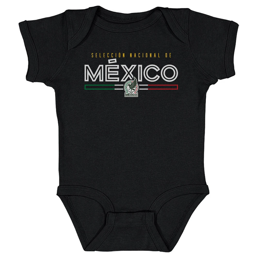 Infant 500 Level Black Mexico National Team Inline Bodysuit