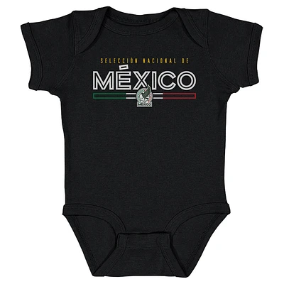 Infant 500 Level Black Mexico National Team Inline Bodysuit