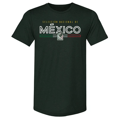 Men's 500 Level Forest Green Mexico National Team Inline Premium Tri-Blend T-Shirt