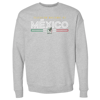 Men's 500 Level Heather Gray Mexico National Team Inline Pullover Sweatshirt