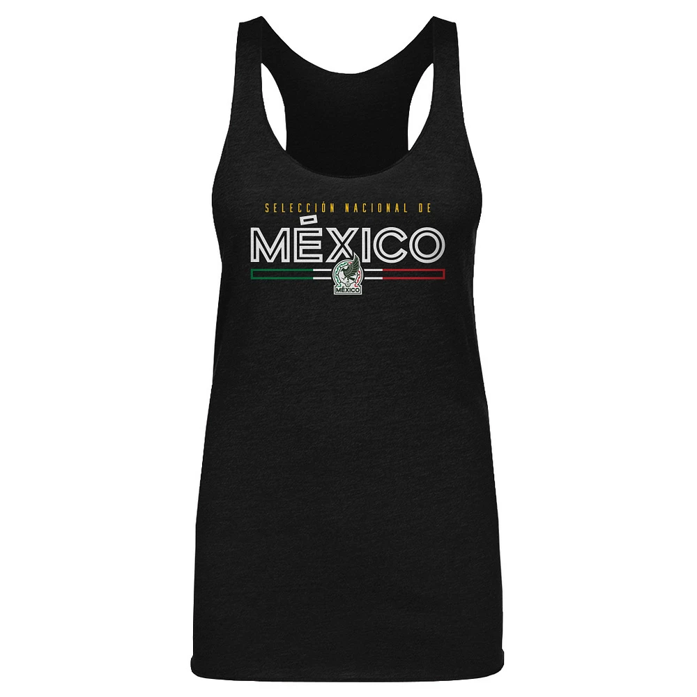 Women's 500 Level Mexico National Team Inline Tri-Blend Racerback Tank Top