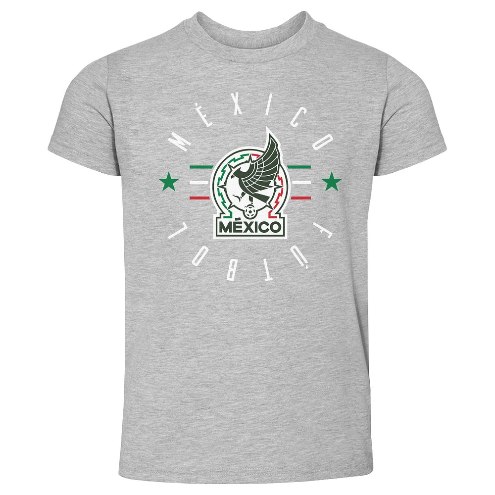 Toddler 500 Level Heather Gray Mexico National Team Futbol T-Shirt
