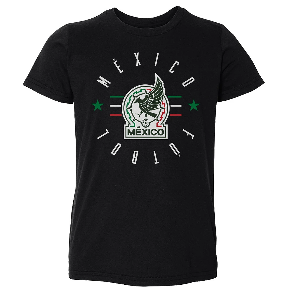 Toddler 500 Level Black Mexico National Team Futbol T-Shirt