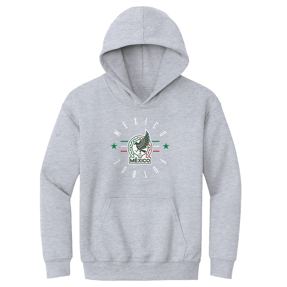Youth 500 Level Gray Mexico National Team Futbol Pullover Hoodie