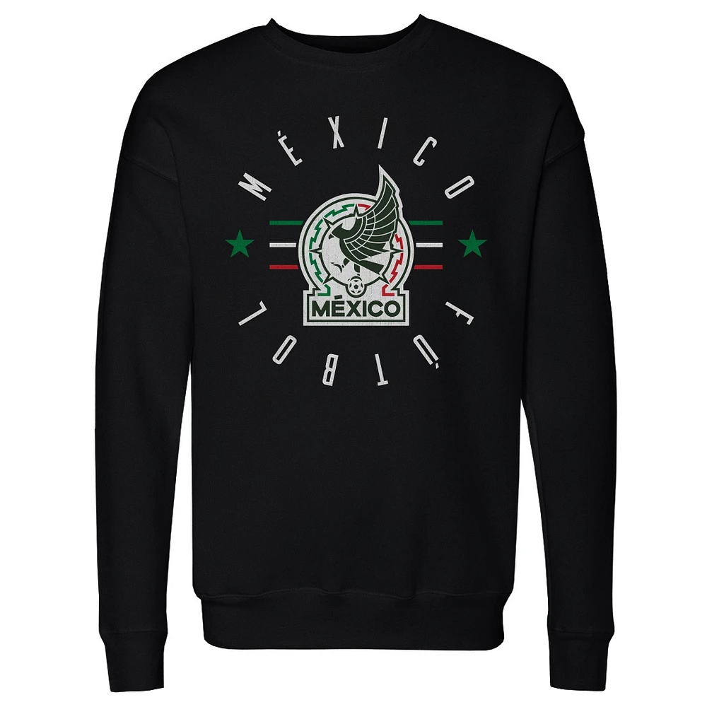 Men's 500 Level Black Mexico National Team Futbol Pullover Sweatshirt