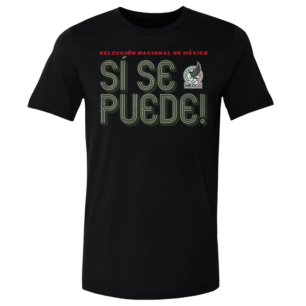Men's 500 Level Black Mexico National Team Si Se Puede Inline Bold T-Shirt