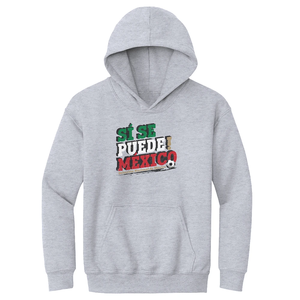 Youth 500 Level Gray Mexico National Team Si Se Puede Pullover Hoodie