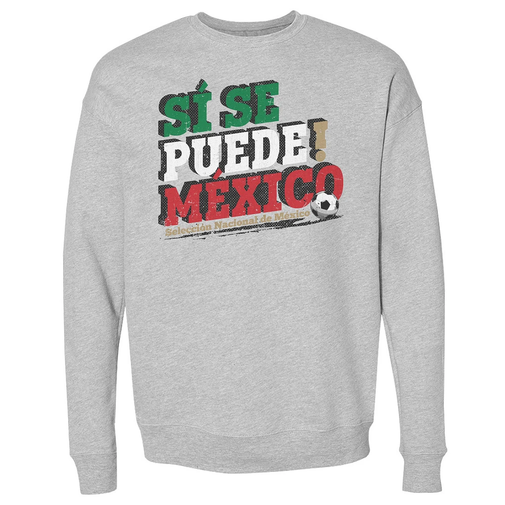 Men's 500 Level Heather Gray Mexico National Team Si Se Puede Pullover Sweatshirt