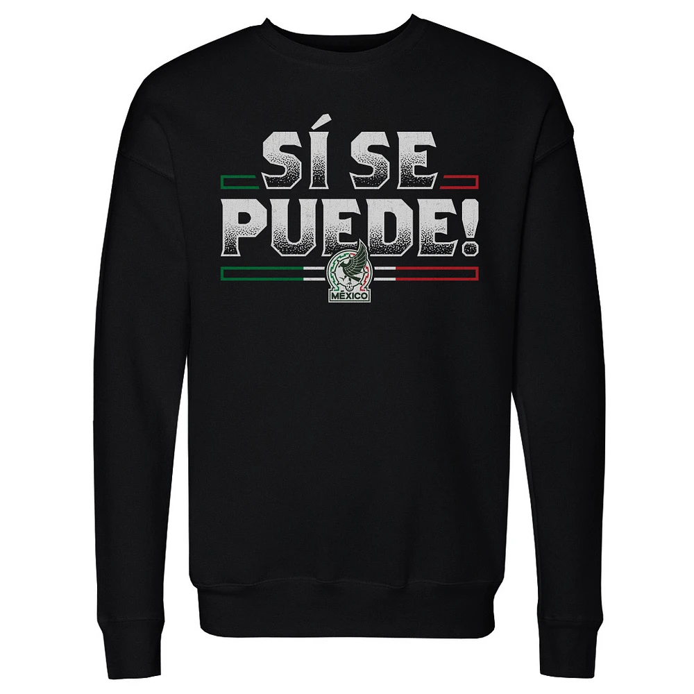 Men's 500 Level Black Mexico National Team Si Se Puede Pullover Sweatshirt