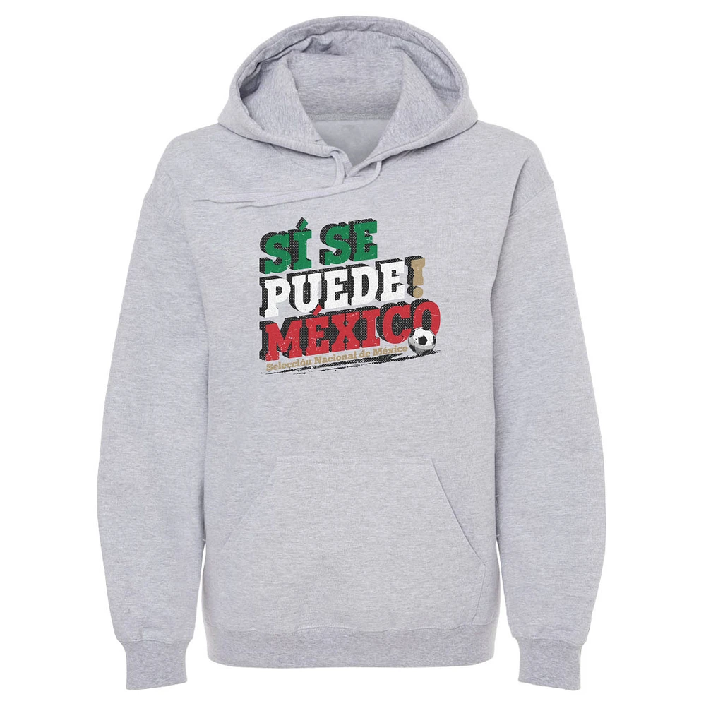 Men's 500 Level Gray Mexico National Team Si Se Puede Pullover Hoodie