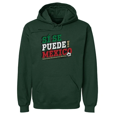 Men's 500 Level Forest Green Mexico National Team Si Se Puede Pullover Hoodie