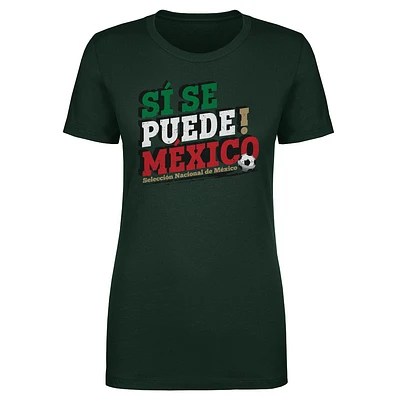 Women's 500 Level Forest Green Mexico National Team Si Se Puede T-Shirt
