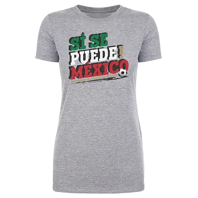 Women's 500 Level Heather Gray Mexico National Team Si Se Puede T-Shirt