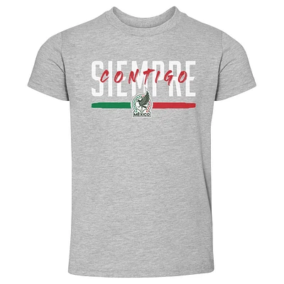 Toddler 500 Level Heather Gray Mexico National Team Siempre Contigo T-Shirt