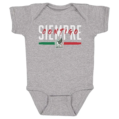 Infant 500 Level Heather Gray Mexico National Team Siempre Contigo Bodysuit