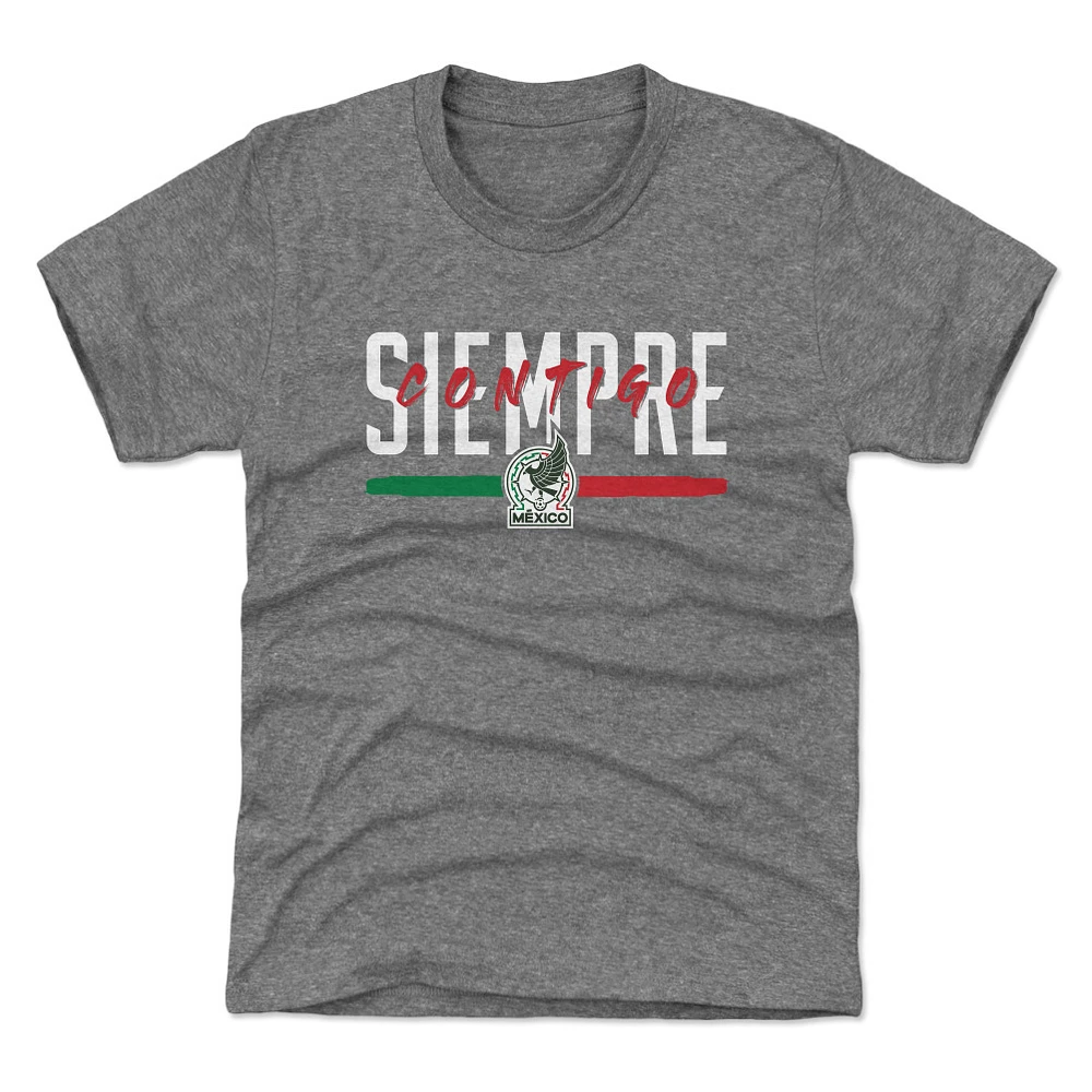 Youth 500 Level Gray Mexico National Team Siempre Contigo T-Shirt