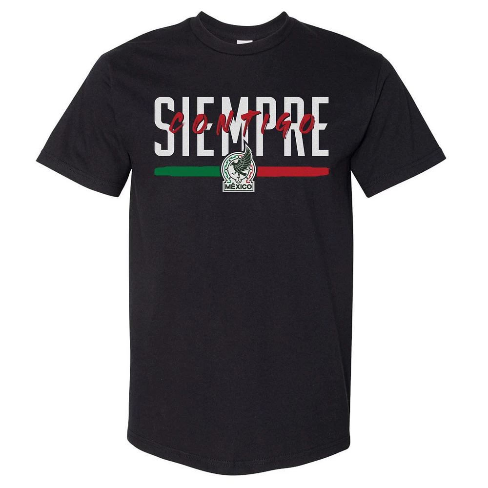 Men's 500 Level Black Mexico National Team Siempre Contigo Heavyweight T-Shirt