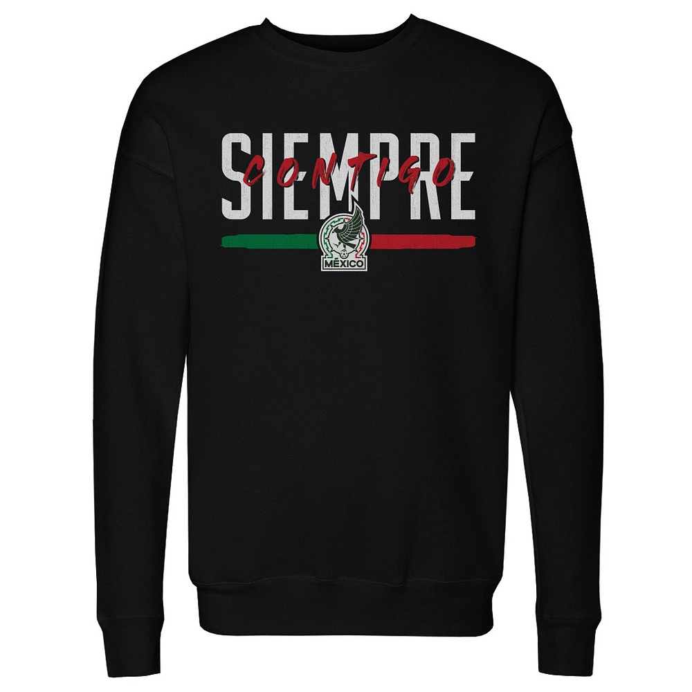 Men's 500 Level Black Mexico National Team Siempre Contigo Crewneck Sweatshirt