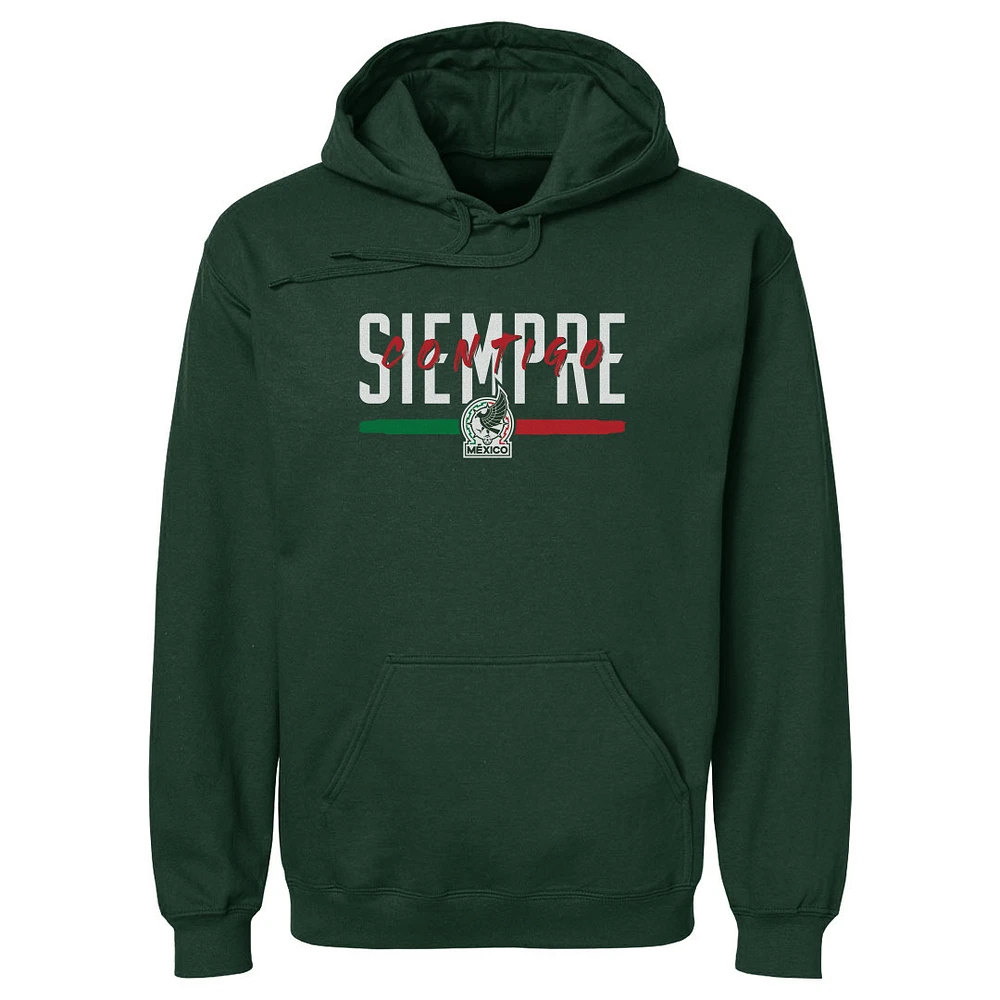 Men's 500 Level Dark Green Mexico National Team Siempre Contigo Pullover Hoodie