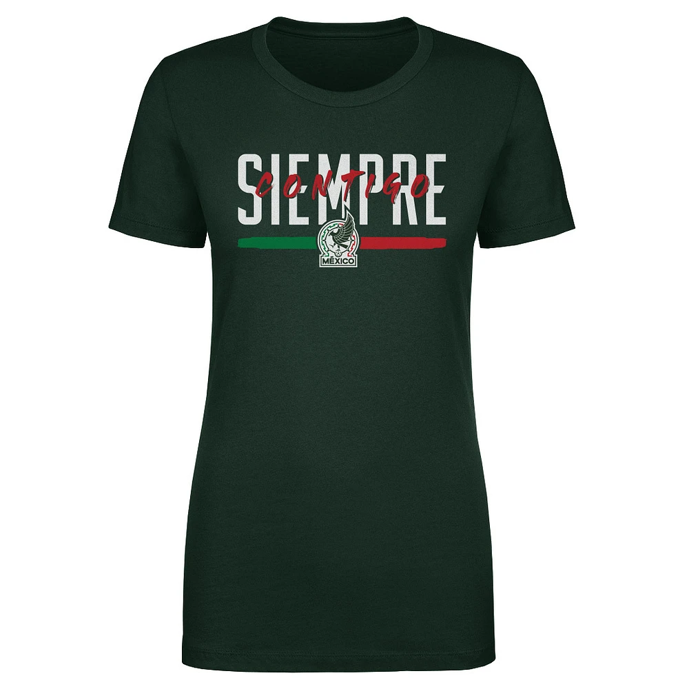 Women's 500 Level Dark Green Mexico National Team Siempre Contigo T-Shirt