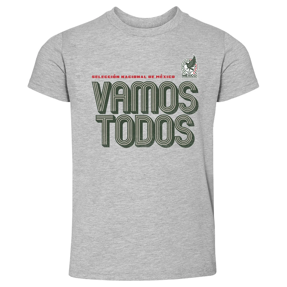 Toddler 500 Level Heather Gray Mexico National Team Inline Bold T-Shirt