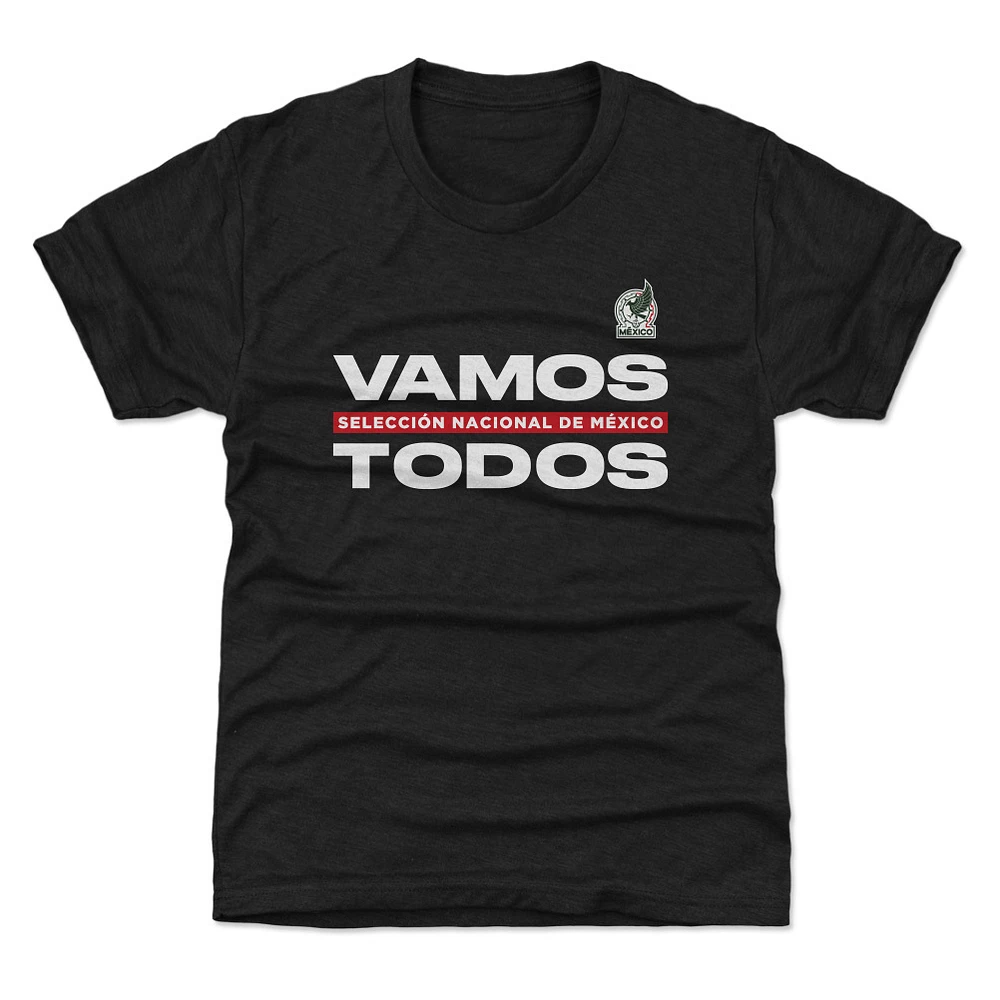 Youth 500 Level Black Mexico National Team Vamos Todos T-Shirt
