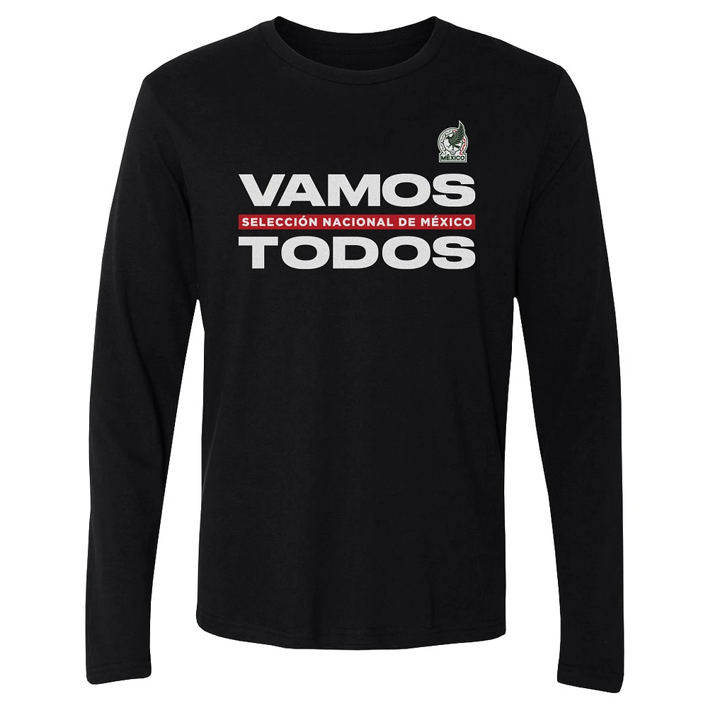 Men's 500 Level Black Mexico National Team Vamos Todos Long Sleeve T-Shirt