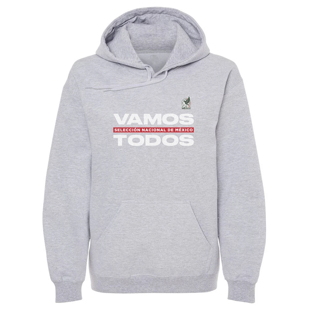 Men's 500 Level Gray Mexico National Team Vamos Todos Pullover Hoodie